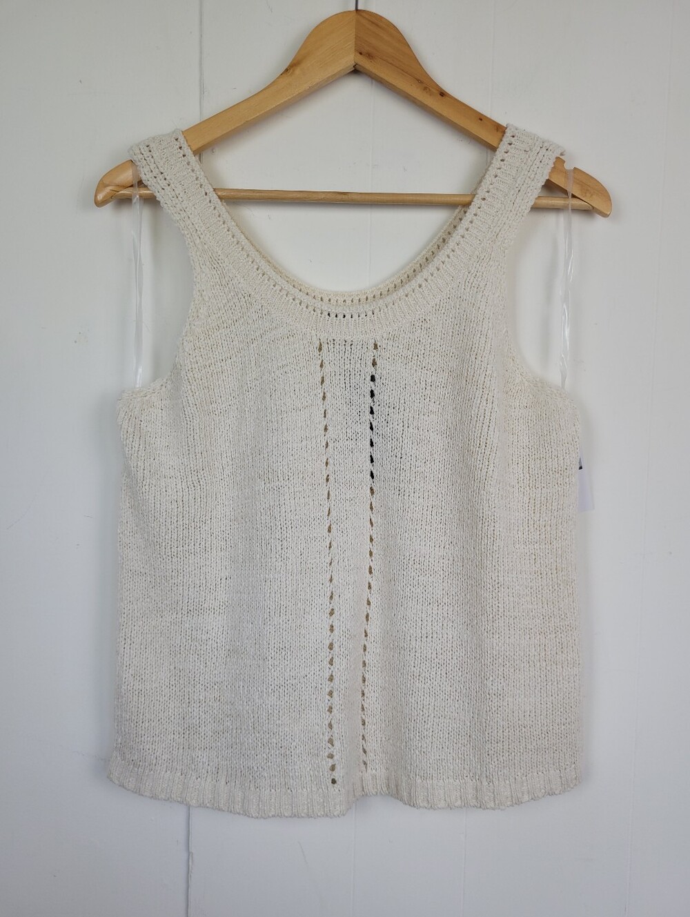 Mexx Small Cream Crochet Knit Tank Top NWT